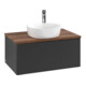 V&B Waschtischunterschrank mit Frontstruktur -Beleuchtung Antao 80x36x50cm, HL, WBP w. wal, bla m Lac-3