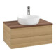 V&B Waschtischunterschrank mit Frontstruktur -Beleuchtung Antao 80x36x50cm, HL, WBP w. wal, hon. Oa-1