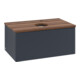 V&B Waschtischunterschrank mit Frontstruktur -Beleuchtung Antao 80x36x50cm, HL, WBP w. wal, md bl. m Lac-1