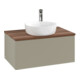 V&B Waschtischunterschrank mit Frontstruktur -Beleuchtung Antao 80x36x50cm, HL, WBP w. wal, st. Gr m Lac-1