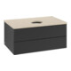 V&B Waschtischunterschrank mit Frontstruktur -Beleuchtung Antao 80x36x50cm, WBP-farbe botti., bla m Lac-3