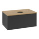 V&B Waschtischunterschrank mit Frontstruktur -Beleuchtung Antao 80x36x50cm, WBP-farbe hon. Oa, bla m Lac-1