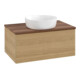 V&B Waschtischunterschrank mit Frontstruktur -Beleuchtung Antao 80x36x50cm, WBP-farbe w. wal, honey oak-1