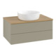 V&B Waschtischunterschrank mit Frontstruktur -Beleuchtung Antao 80x36x50cm, WBP hon. Oa, st. Gr m Lac-3