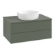 V&B Waschtischunterschrank mit Frontstruktur -Beleuchtung Antao 80x36x50cm, WBP Lac, lea gre. m Lac-1