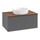 V&B Waschtischunterschrank mit Frontstruktur -Beleuchtung Antao 80x36x50cm, WBP w. wal, Anthrac. m Lac-3