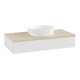 V&B Waschtischunterschrank mit Frontstruktur, mit Beleuchtung Antao 100x19x50cm, WBP botti., glo wh. Lac-1