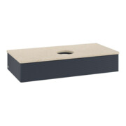 V&B Waschtischunterschrank mit Frontstruktur, mit Beleuchtung Antao 100x19x50cm, WBP botti., md bl. m Lac