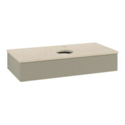V&B Waschtischunterschrank mit Frontstruktur, mit Beleuchtung Antao 100x19x50cm, WBP botti., st. Gr m Lac
