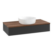 V&B Waschtischunterschrank mit Frontstruktur, mit Beleuchtung Antao 100x19x50cm, WBP-farbe w. wal, bla m Lac