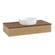 V&B Waschtischunterschrank mit Frontstruktur, mit Beleuchtung Antao 100x19x50cm, WBP-farbe w. wal, honey oak-1