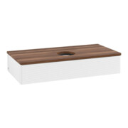 V&B Waschtischunterschrank mit Frontstruktur, mit Beleuchtung Antao 100x19x50cm, WBP-farbe w. wal, wh. m Lac