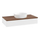 V&B Waschtischunterschrank mit Frontstruktur, mit Beleuchtung Antao 100x19x50cm, WBP-farbe w. wal, wh. m Lac-3