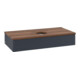 V&B Waschtischunterschrank mit Frontstruktur, mit Beleuchtung Antao 100x19x50cm, WBP w. wal, md bl. m Lac-1