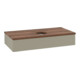 V&B Waschtischunterschrank mit Frontstruktur, mit Beleuchtung Antao 100x19x50cm, WBP w. wal, st. Gr m Lac-1