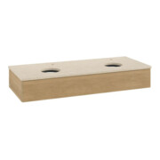 V&B Waschtischunterschrank mit Frontstruktur, mit Beleuchtung Antao 120x19x50cm, HL, WBP botti., hon. Oa