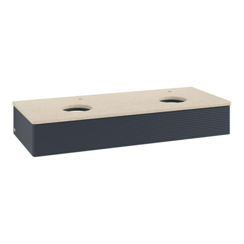 V&B Waschtischunterschrank mit Frontstruktur, mit Beleuchtung Antao 120x19x50cm, HL, WBP botti., md b m Lac