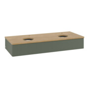 V&B Waschtischunterschrank mit Frontstruktur, mit Beleuchtung Antao 120x19x50cm, HL, WBP hon. Oa, le g. m La