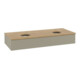 V&B Waschtischunterschrank mit Frontstruktur, mit Beleuchtung Antao 120x19x50cm, HL, WBP hon. Oa, st G m Lac-1
