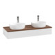 V&B Waschtischunterschrank mit Frontstruktur, mit Beleuchtung Antao 120x19x50cm, HL, WBP w. wal, glo wh. Lac-1