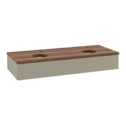 V&B Waschtischunterschrank mit Frontstruktur, mit Beleuchtung Antao 120x19x50cm, HL, WBP w wal, st. Gr m Lac