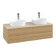 V&B Waschtischunterschrank mit Frontstruktur, mit Beleuchtung Antao 120x36x50cm, HL, WBP botti., hon. Oa-1