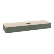 V&B Waschtischunterschrank mit Frontstruktur, mit Beleuchtung Antao 160x50cm, WBP botti., lea gre. m Lac