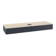 V&B Waschtischunterschrank mit Frontstruktur, mit Beleuchtung Antao 160x50cm, WBP-farbe botti., md bl. m Lac
