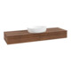 V&B Waschtischunterschrank mit Frontstruktur, mit Beleuchtung Antao 160x50cm, WBP-farbe w. wal, warm walnut-3