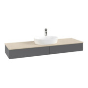 V&B Waschtischunterschrank ohne Frontstruktur -Beleuchtung Antao 160x50cm, HL, WBP botti., Anthrac. m Lac