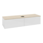 V&B Waschtischunterschrank ohne Frontstruktur -Beleuchtung Antao 160x50cm, HL, WBP botti., glo wh. Lac