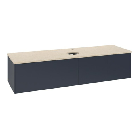 V&B Waschtischunterschrank ohne Frontstruktur -Beleuchtung Antao 160x50cm, HL, WBP botti., md bl. m Lac