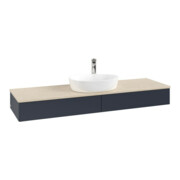 V&B Waschtischunterschrank ohne Frontstruktur -Beleuchtung Antao 160x50cm, HL, WBP botti., md bl. m Lac