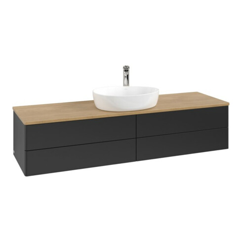 V&B Waschtischunterschrank ohne Frontstruktur -Beleuchtung Antao 160x50cm, HL, WBP hon. Oa, bla m Lac