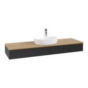 V&B Waschtischunterschrank ohne Frontstruktur -Beleuchtung Antao 160x50cm, HL, WBP hon. Oa, bla m Lac