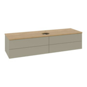 V&B Waschtischunterschrank ohne Frontstruktur -Beleuchtung Antao 160x50cm, HL, WBP hon. Oa, st. Gr m Lac