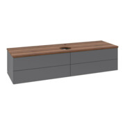 V&B Waschtischunterschrank ohne Frontstruktur -Beleuchtung Antao 160x50cm, HL, WBP w. wal, Anthrac. m Lac