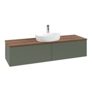 V&B Waschtischunterschrank ohne Frontstruktur -Beleuchtung Antao 160x50cm, HL, WBP w. wal, lea gre. m Lac