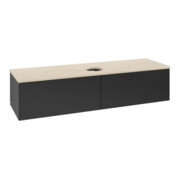 V&B Waschtischunterschrank ohne Frontstruktur -Beleuchtung Antao 160x50cm, WBP-farbe botti., bla m Lac