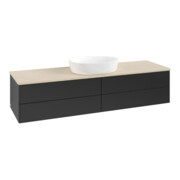 V&B Waschtischunterschrank ohne Frontstruktur -Beleuchtung Antao 160x50cm, WBP-farbe botti., bla m Lac