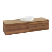 V&B Waschtischunterschrank ohne Frontstruktur -Beleuchtung Antao 160x50cm, WBP-farbe hon. Oa, warm walnut