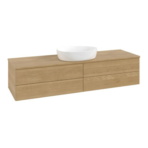 V&B Waschtischunterschrank ohne Frontstruktur -Beleuchtung Antao 160x50cm, WBP-farbe honey oak, honey oak