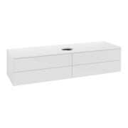 V&B Waschtischunterschrank ohne Frontstruktur -Beleuchtung Antao 160x50cm, WBP-farbe Lac, glo wh. lacquer