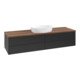 V&B Waschtischunterschrank ohne Frontstruktur -Beleuchtung Antao 160x50cm, WBP-farbe w. wal, bla m Lac-1