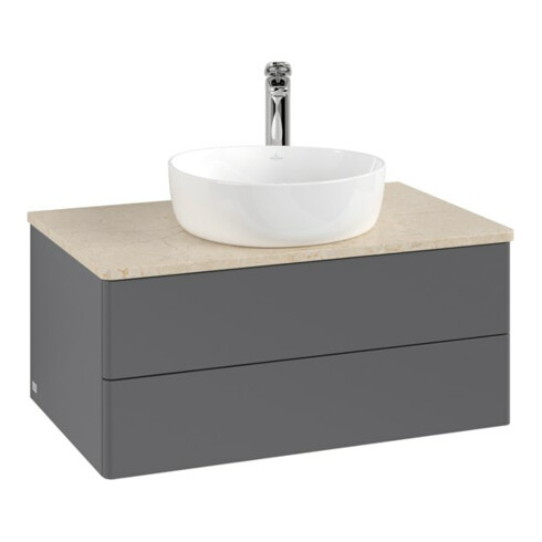 V&B Waschtischunterschrank ohne Frontstruktur -Beleuchtung Antao 80x36x50cm, HL, WBP botti., A m Lac