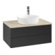 V&B Waschtischunterschrank ohne Frontstruktur -Beleuchtung Antao 80x36x50cm, HL, WBP botti., bla m Lac-1