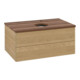 V&B Waschtischunterschrank ohne Frontstruktur -Beleuchtung Antao 80x36x50cm, HL, WBP w. wal, hon. Oa-1