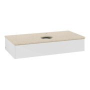 V&B Waschtischunterschrank ohne Frontstruktur, mit Beleuchtung Antao 100x19x50cm, WBP botti., glo wh. Lac