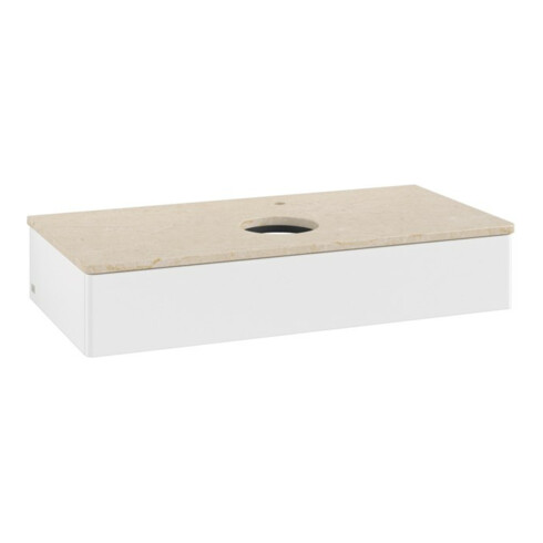 V&B Waschtischunterschrank ohne Frontstruktur, mit Beleuchtung Antao 100x19x50cm, WBP-farbe botti., wh. m Lac