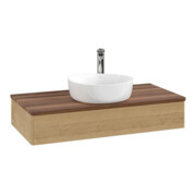 V&B Waschtischunterschrank ohne Frontstruktur, mit Beleuchtung Antao 100x19x50cm, WBP-farbe w. wal, honey oak